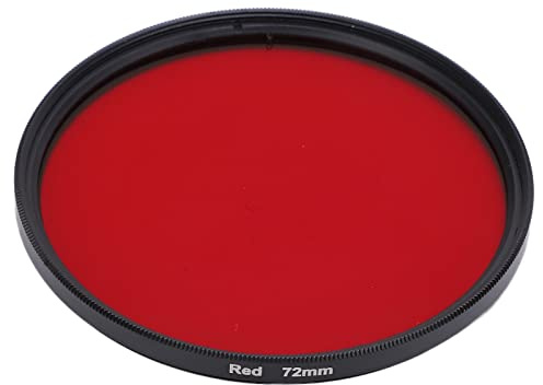 Mtlavish Rote Objektivfilter 72mm Hochauflösender Red Full Color für Kameras, für Landschaftsfotografie, Sonnenuntergänge, Ahornblätter und kreative Farbkorrektur, Wasserdicht, Ölbeständig, Kratzfest