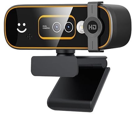 XUMIUZIY 1080P 30FPS Webcam with Hello, Facial Recognition Webcam with Private Cover, Built-in Noise Canceling Microphone, Autofocus Computer Camera, HD USB Web Cam