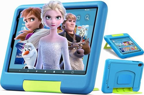 Tablette Enfants 8 Pouces 6Go RAM + 128Go ROM (TF 1To) Android 13 GMS Certified, Logiciel Enfant Pré-Installé, Éducative, Contrôle Parental,WiFi,4000mAh, Tablette Tactile avec Kid-Proof Étui -Bleu