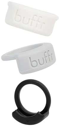 Buffr Smart Ring Protector 3 Stück Neutralfarbige Silikonringschutz kompatibel mit Oura, Ultrahuman, RingConn und mehr, schmale Passform, sensorfreundliche Smart-Ringabdeckung für Workout und Alltag