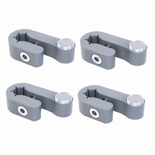 Sintrix Fab Lot de 4 supports d'étagère compatibles avec les vitrines IKEA DETOLF - Supports d'étagère en verre avec écrous, vis et coussinets en silicone - Supports d'étagère de rechange pour