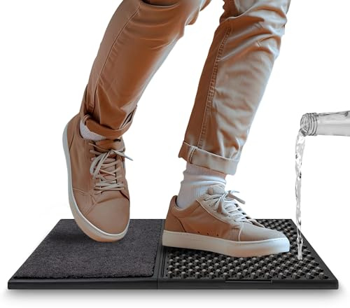 SURIAK Felpudo Entrada Casa Desinfectante para Exterior E Interior 83x45x2 cm con Esponja Absorbente Y Secado De Microfibra - Felpudos Originales - Felpudo Exterior Lluvia - Felpudos Entrada Casa