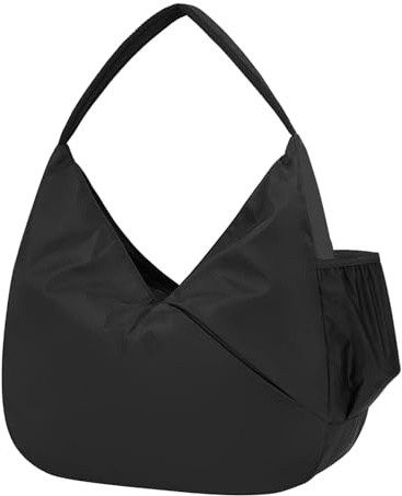 Generisch Sac à bandoulière de fitness avec support pour tapis de yoga et compartiment à chaussures pour les activités sportives et de fitness, Noir , Taille unique pour tous, Sac à dos en bandoulière