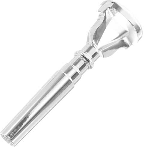 ULTECHNOVO Dispositivo de Práctica para Trompeta, Entrenador de Embocadura Portátil, Latón Chapado en Plata, Fácil de Usar, para Principiantes y Enseñanza Profesional