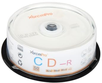 XtremPro CD-R 52X 700MB 80Min CD 50 Pack Blank Discs in Spindle (11038)