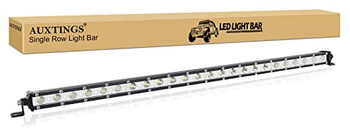 AUXTINGS 25 Pollici 120W Ultra sottile fila singola LED Light Bar Spot Flood Beam per fuoristrada Ranger ATV UTV SUV