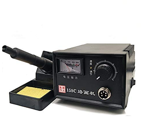 Brandmalerei,Wood Burning Kit, Holzbrenner mit 20 Pyrographie-Brennspitzen 60W 220V Einstellbare Temperaturregelung für Holz Leder Kürbis Handwerk Brandmal (1 Holzkobeln+Pointer Display)
