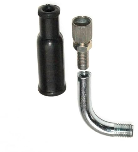 GUIDA CAVO CARBURATORE DELLORTO SHA: GOMITO + VITI + GOMMA + Dado MOTO MOBYLETTE SCOOTER 50CC