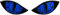 BIKE-label Reflex Aufkleber 3D Böse Augen Auto Motorrad Helm blau 910068VA