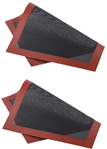 2PCS Silicone Baking Mats, Micro-Perforated Silicone Biscuit Baking Mat, Anti-Slip Macarons Pizza Baking Pan Mat for Oven, Non-Stick Washable Reusable Cookie Sheet for Bake