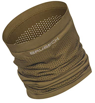 BRUBECK R-Tube Funktionstuch Damen Herren | Schlauchtuch nahtlos | Halstuch klimaregulierend | Schlauchschal | Wandern | Gr. S - M | Khaki | KM10840