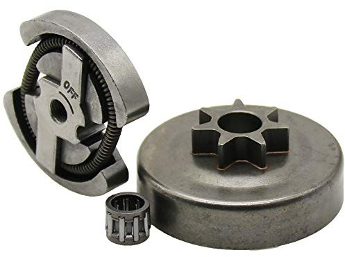 SGBTB 3/8-6T - Kit de montaje de tambor de embrague para Husqvarna 120 36 41 136 137 141 142 235E 240 Jonsered 2035 2036 2040 2041 Partner 350 351 Motosierra 00470 61