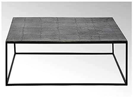 Lambert - Couchtisch, Beistelltisch - Lago - Eisen, Aluminium - Farbe: schwarz/Graphit - 70 x 90 x 35 cm