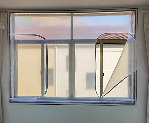 Fenster-Isolierfolie,Isolier-Schutz-Vorhang,Wärmeschutzvorhang für Türen,Kälteschutz und Wärmeschutz im Winter,Ideal für die Nutzung von Klimaanlagen im Sommer,Selbstklebend (W*H:80x140cm/32x55in)