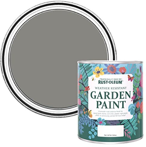 Rust-Oleum Grey Mould Resistant Garden Paint in Matt Finish - Art School 750ml