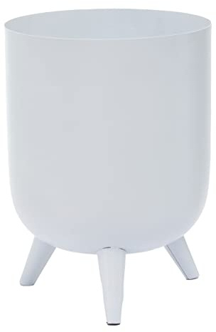 Premier Housewares Vase White Metal Flower Vase/Vases For Flowers And Plants/Living Room Decor/Vase For Outdoor Flowers /W19 X D19 X H26cm.