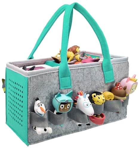 Toniebox Bag Zubehör Schutzhüllen-Organizer mit Figuren Aufbewahrung viel Platz Tasche für Toniebox Starter Set (Blauer See)