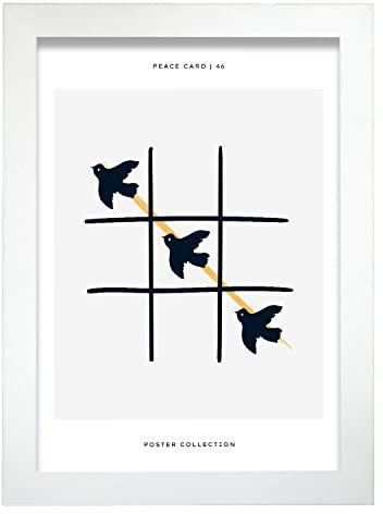 Nacnic Abstrakt Pop Art Poster Paz Tic TAC Toe Moderne künstlerische Illustrationen für die Innendekoration.