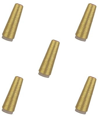 Set di 5 rocchetti di filo da ricamo in seta color oro metallizzato per cucito artigianale 90D