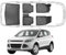 Trimak Passgenau 3D Fussmatten & Kofferraumwanne Auto Set Kompatibel mit Ford Kuga 1 Gen 2008-2012 Auto Zubehör Gummimatten & Kofferraummatte Autos Allwetter Geruchlos rutschfest Schwarz