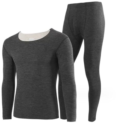 OLIns Men's Thermal Underwear Set Base Layer Top & Bottom Lightweight Long Johns for Winter Exercise