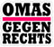 Spreadshirt Omas Gegen Rechts Statement Anti Rassismus Sticker, max. 10x10 cm, 10 x 10 cm, Mattweiß