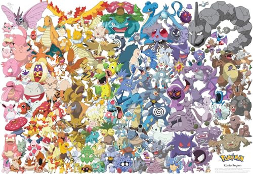 Buffalo Games Pokémon – Kanto Puzzle mit 151–1500 Teilen für Erwachsene, herausforderndes Puzzle, perfekt für Spieleabende, fertige Puzzle-Größe ist 38,50 x 26,50 cm