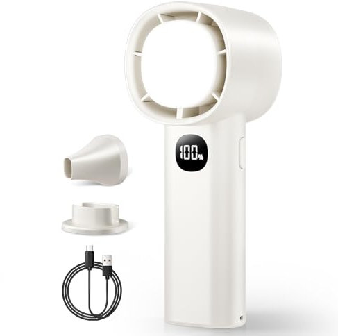 SHAWE HandHeld Fan, 100 Speeds Portable Electric Hand held Fans USB Rechargeable with LED Light Battery Operated Mini Desk Fans Lash Fan for Home/Office/Outdoor Men Women Gifts