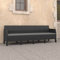 CIADAZ 4-Sitzer-Gartensofa mit Kissen, Gartenlounge, Garden Sofa, Balkonmöbel, Gartenmöbel, Loungemöbel, Anthrazit PP Rattan