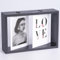 Nuptio 10x15cm Legno Cornice Doppio: Portafoto il Tavolo - Moderne Nero Foto Frame - Quadro Frame Regalo per Family