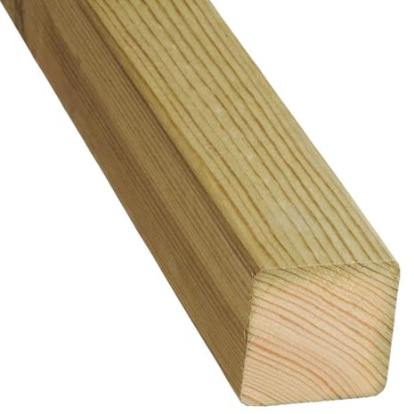 2x2 (50 x 47mm) Treated Timber Wood Outdoor Wood Battens Garden Trellis Fence Fencing Roof Roofing Tile 2 x 2 2x2 (4, 240cm)