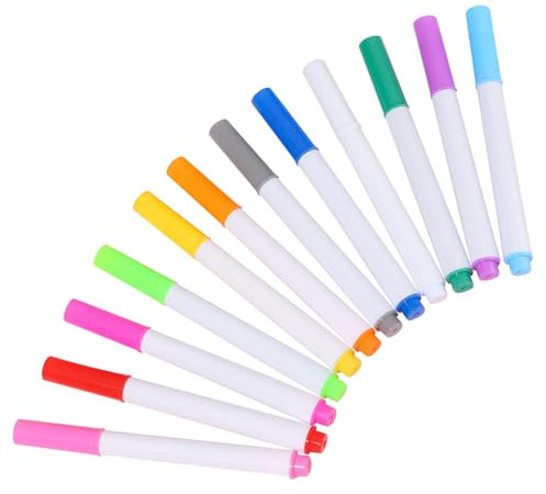 heavenlife 12 Colori Pennarelli Gesso Liquido Cancellabili, Pennarelli Lavagna Bianca, Pennarelli Lavagna Gesso Liquido, Penne e Pennarelli Colorate per Lavagna Nera, Vetro, Insegne, Finestre