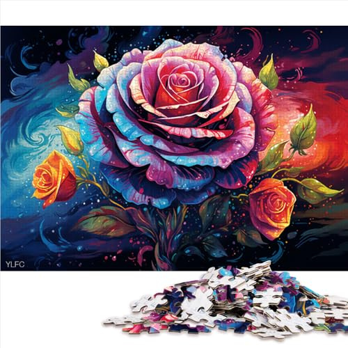 2000 Pieces for Adults Gifts,Colorful fantasy rose art Paper puzzle,for Adults& Kids Age 12 Years Up,Great Gift for Adults。Size: 70X100cm