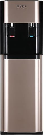 Distributore di acqua calda e fredda, con indicatore luminoso per bottiglia vuota, colore oro, per casa e ufficio