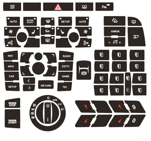 Für A6 Clima Panel Button Switch Knob Aufkleber Verbesserte Lichtreflexion