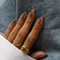 Chrome False Nails Medium, SXVME Metallic Brown Press On Nails Short Medium Square, Glitter Shine Fake Nails Glue on Nails Cute, Mirror Acrylic Stick on Nails for Women Daily & Party Wear