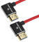 Alvin's Cables Cable HDMI 8K 2.1 48Gbps 8K @ 60Hz 4K @ 120Hz Cable en espiral trenzado de alta velocidad para Sony A7 A9, BMPCC, para Canon C70, Atomos Ninja, Feelworld, ángulo de izquierda a