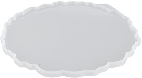 KooingTech Moule en silicone pour assiette à fruits, 260 mm, plateau en silicone, plateau de service irrégulier, support de présentation réutilisable pour bijoux, sous-verre, planche à fruits