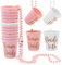LONTOM 12 Pcs Hen Party Shot Glasses, Reusable Plastic Shot Glasses with Necklace, Bride and Team Bride Hen Party Cups, Funny Activity Accessories for Wedding Bachelorette Bridal Parties