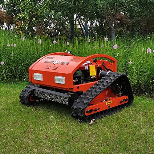 CMOLVUR Robot Lawn Mower,Power Four sroke Hybrid Gas-Electric Robotic Lawnmower with Remote Control, 7.5/HP Mower Climbs up to 30° Incline Care Equipment for Farm, Home Garden