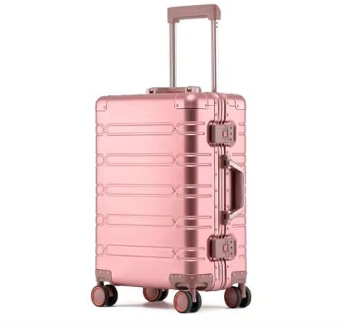 Aluminium Reisekoffer Rose HEUER LINE Hartschalenkoffer Suitcase Trolley Luggage (L)