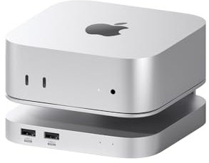 Hagibis Mac mini M4 Hub & Stand with 40Gbps SSD Enclosure, 3 in 1 USB Type-C Docking Station with 40Gbps M.2 NVMe SSD Case, USB2.0 * 3, 3.5mm Jack AUX (MC60 Pro)