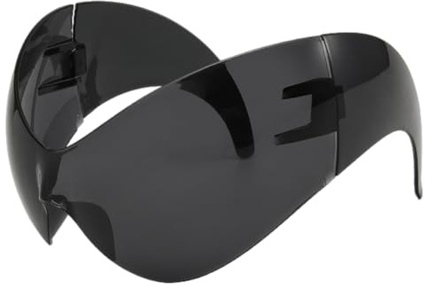 Raves Sonnenbrille mit futuristischem Visier ohne Rand
