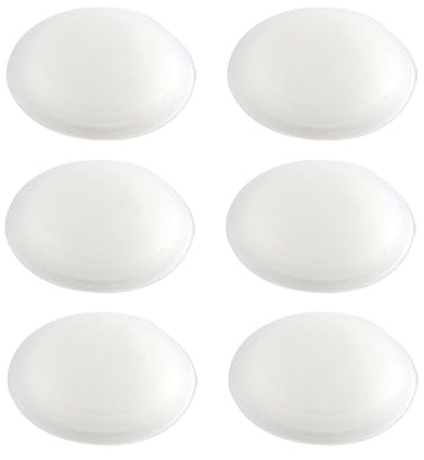 vasalat Wandtürstopper Set - Türpuffer 60mm, Höhe 15mm - Türstopper selbstklebend ideal zum Schutz von Wand & Tür, transparent - 6 Stück