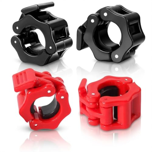 Abrazaderas Mancuernas, Barbell Clasp, 4 Piezas Cierre de Barra de Pesas, Abrazaderas de Barra de Liberación Rápida, Abrazaderas de Sujeción Mancuerna, Cierre de Barra de Pesas, Butyeak (25mm)