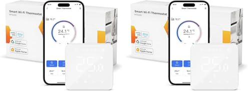 Refoss Heizungsthermostat WLAN, Wasser Fußbodenheizung Thermostat Boiler, Smart Thermostat, Sprachsteuerung Raumthermostat, Intelligente Fernbedienung Wandthermostat Digital für HomeKit, Alexa, Google