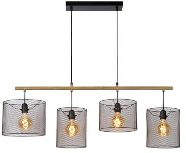 LUCIDE BASKETT - Pendelleuchten - Schwarz, 45459/04/30 107 x 23 x 170 cm