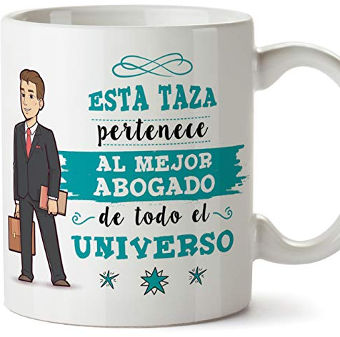 MUGFFINS Abogado Tazas Originales de café y Desayuno para Regalar a Trabajadores Profesionales - Esta Taza Pertenece al Mejor Abogado del Universo -
