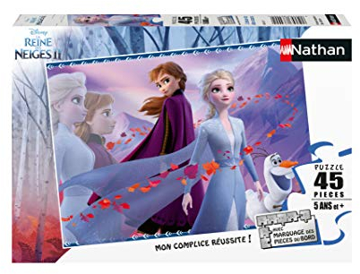 Nathan - Kinderpuzzle – 45 Teile – Die Liebe zweier Schwestern – Disney Die Eiskönigin 2 – Mädchen oder Junge ab 5 Jahren – hochwertiges Puzzle – Dicker und robuster Karton – Prinzessinnen – 86451