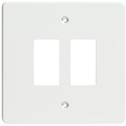 Varilight XDQPG2 PowerGrid Premium White 2 Gang Grid Plate (Single Plate)